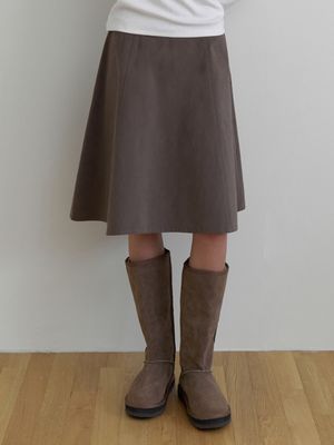 Smore flare skirt (brown)