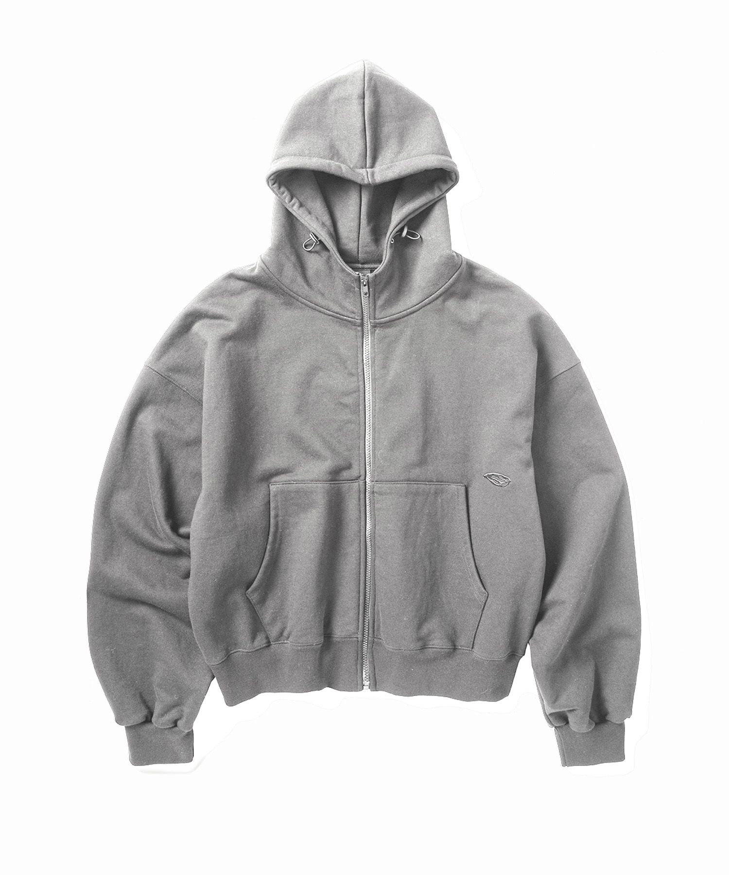 MUSINSA | SUPERSUB High-neck oversized cropped hooded zip-up