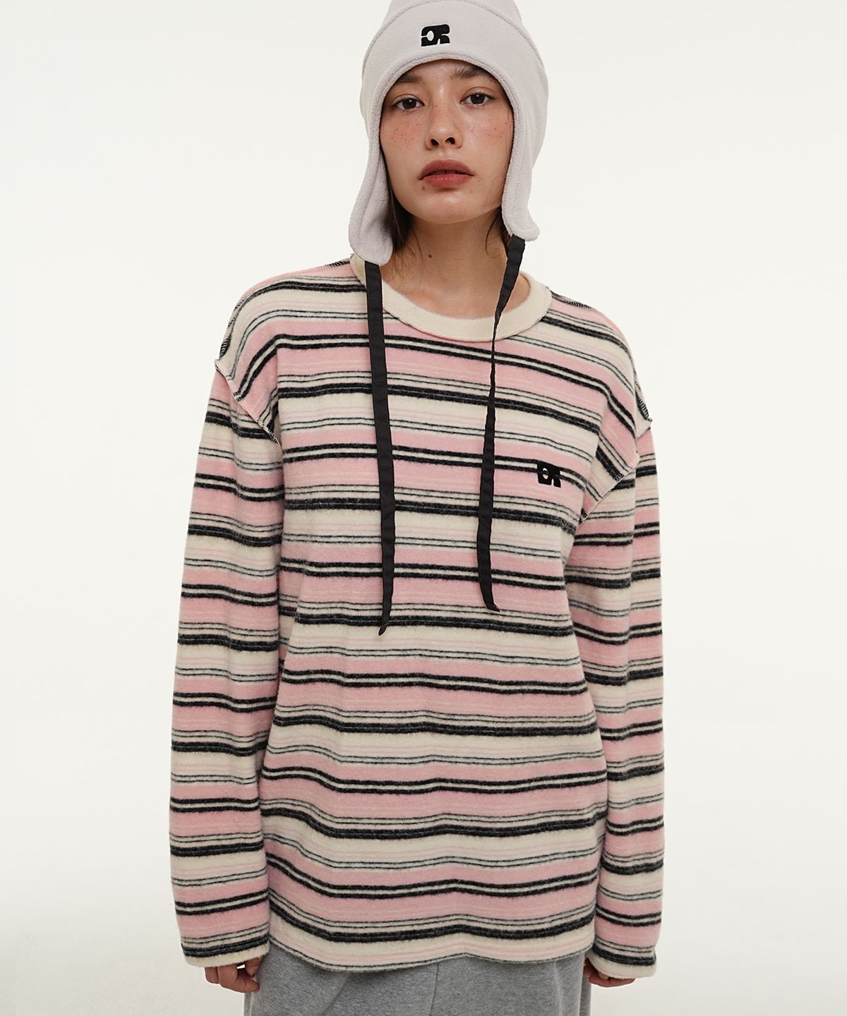 센토르(CENTAUR.KR) CR EMBLEM STRIPE LONG SLEEVE_PINK