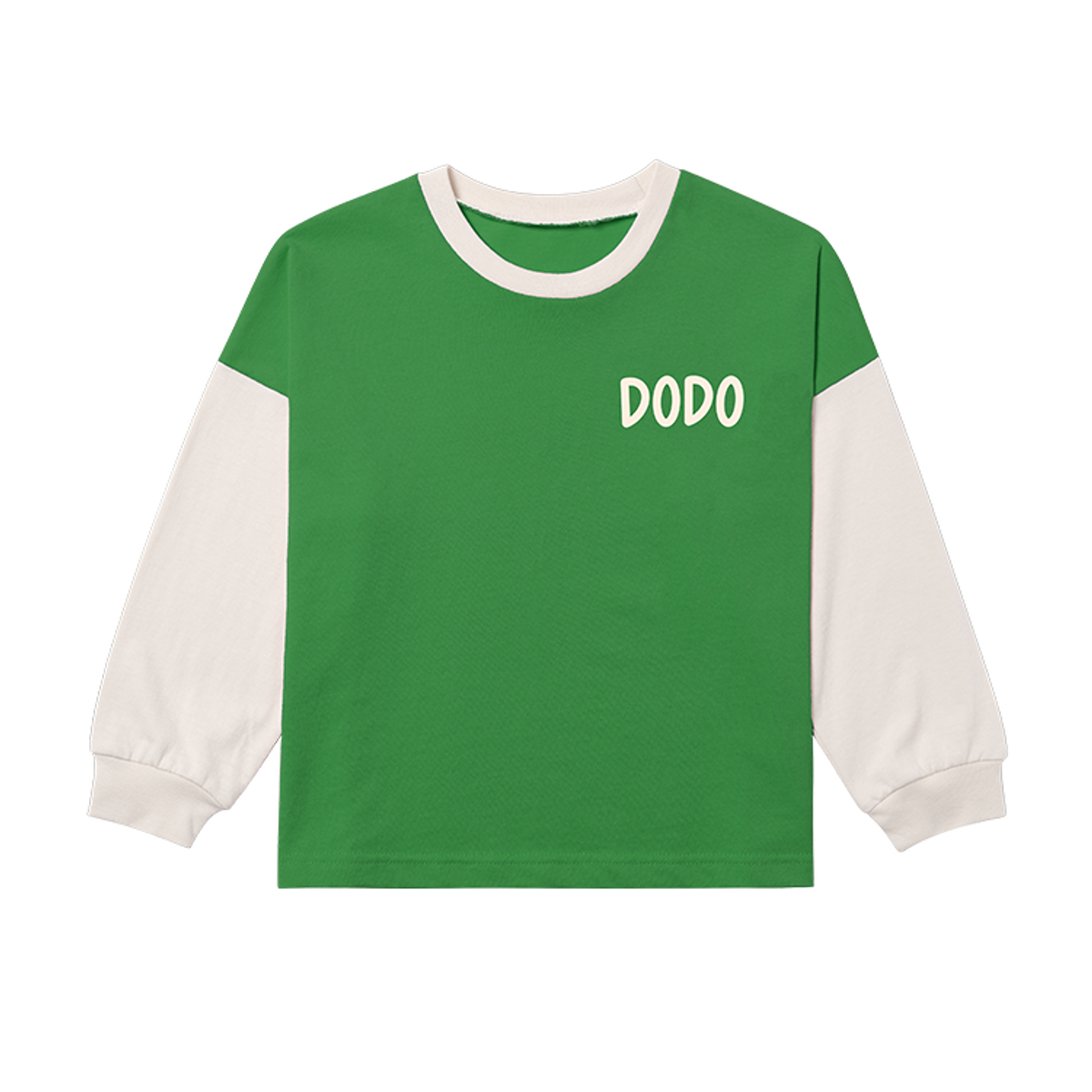 라메종드도도(LA MAISON DE DODO) DODO BASIC Oversized T Shirt (Green/Ivory)_긴팔티셔츠