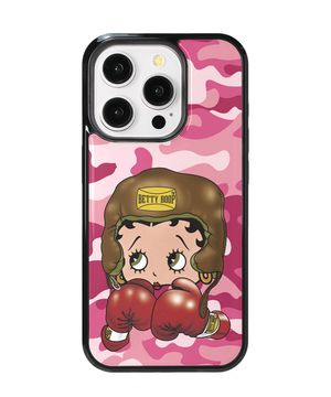 [베티붑] 카모 복서 폰 케이스 - 에폭시 범퍼 (핑크)