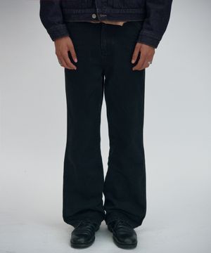 SLIM FLARE DENIM [BLACK]