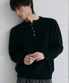 데일리 플레인 헨리넥 니트 [블랙]