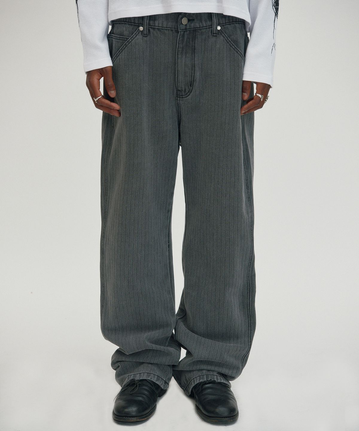 스웨이드(SUADE) SLIM FLARE DENIM [GRAY]