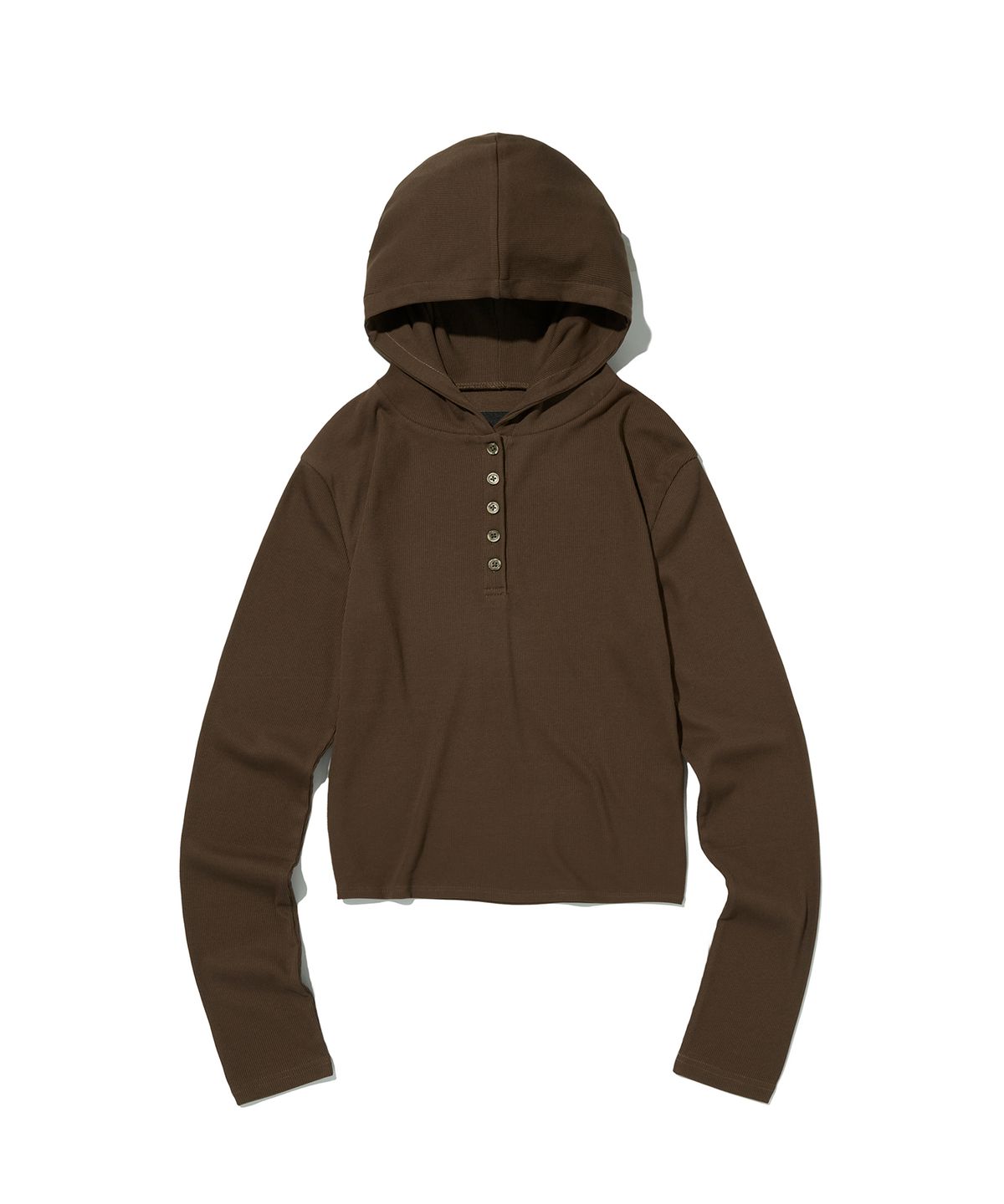 스웨이드(SUADE) HOODED HENLEY NECK [BROWN]