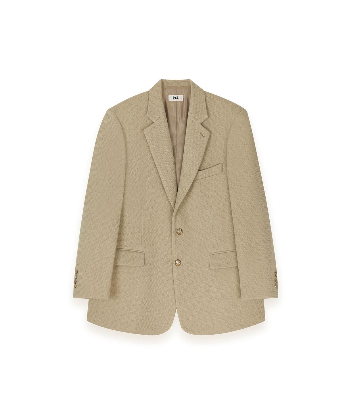 알포(R-4) R-0033 / OVERSIZED TWEED BOX-BLAZER(BEIGE)