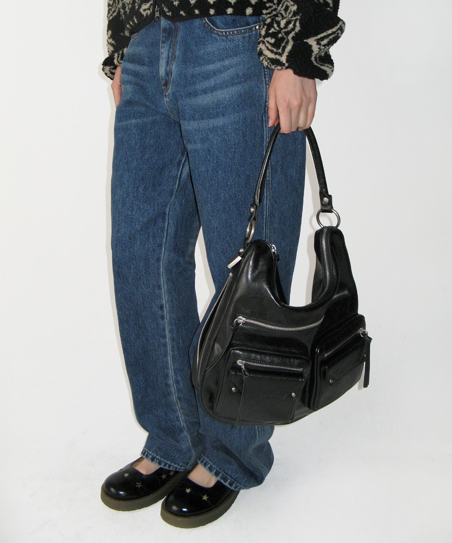 sunburnproject バッグ MUSINSA | SUNBURNPROJECT Double Pocket Shoulder Bag, BLACK