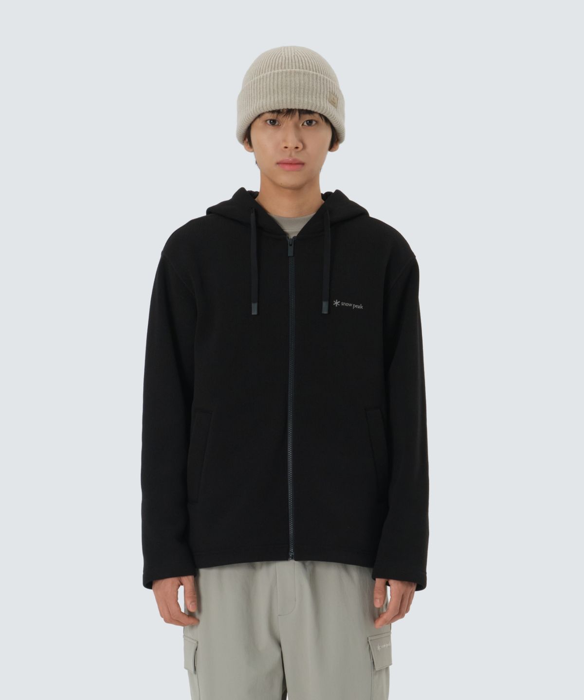 스노우피크 어패럴(SNOWPEAK APPAREL) 니트 후드 집업 (S25WMFFJ78) Black
