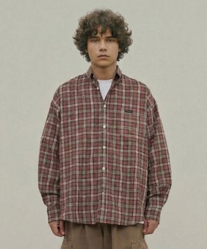 멀티 체크 셔츠_PINK