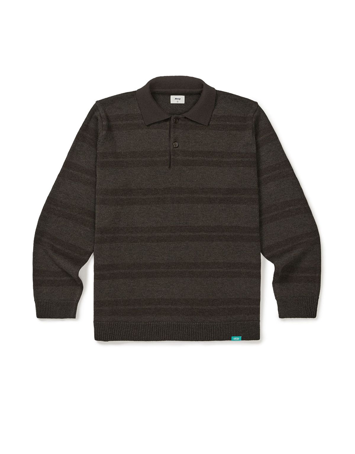 엠엠엘지(MMLG) [Mmlg] STRIPE COLLAR KNIT (BROWN)