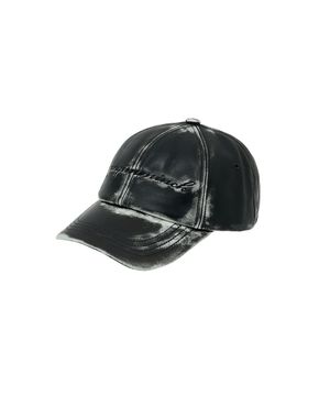 BUFFED NAPPA LEATHER CAP (BLACK / LAMBSKIN)