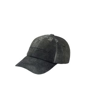 DISTRESSED PRINT METIS SUEDE CAP (KHAKI / LAMBSKIN)