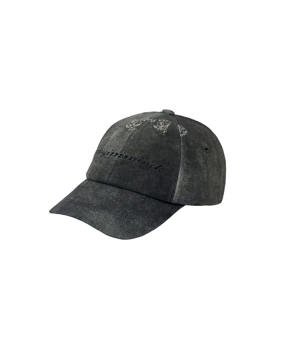 언지미크(UNGIMMICK) DISTRESSED PRINT METIS SUEDE CAP (GRAY / LAMBSKIN)