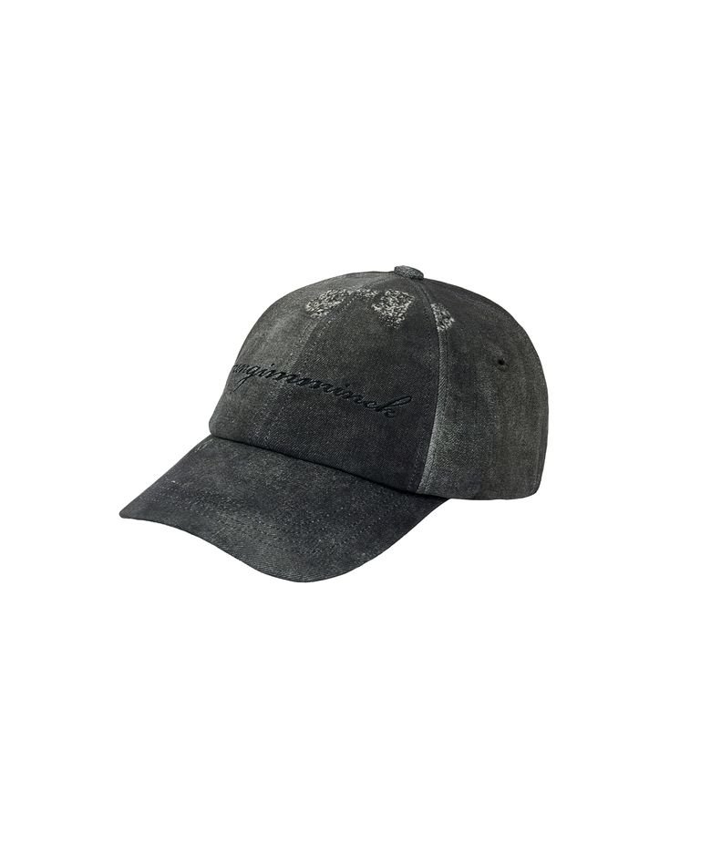 DISTRESSED PRINT METIS SUEDE CAP (GRAY / LAMBSKIN)