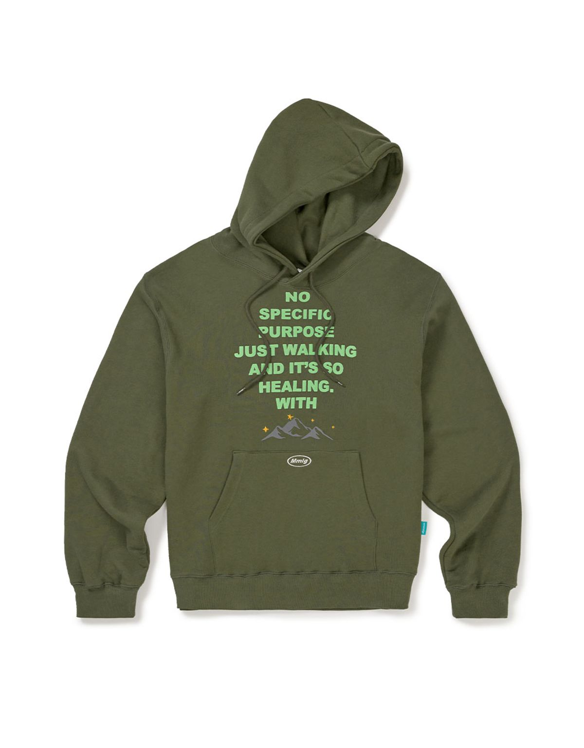 엠엠엘지(MMLG) [Mmlg] JUST WALKING HOODIE (DARK OLIVE)