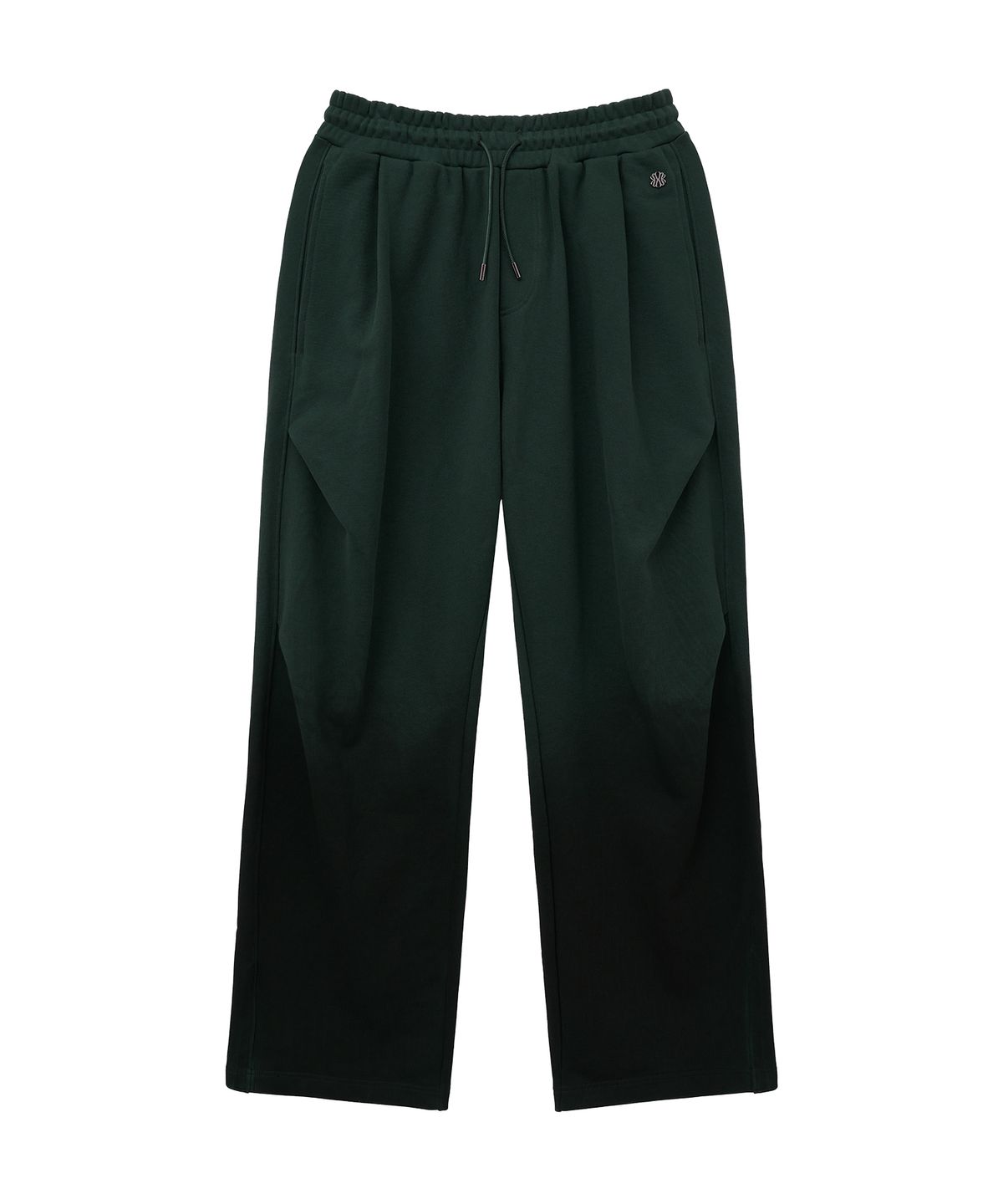 언지미크(UNGIMMICK) SPRAY WASHED PLEATED SWEAT PANTS (DEEP GREEN)
