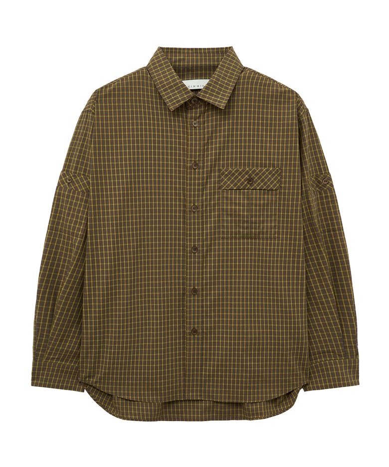 MULTI GINGHAM CHECK SHIRT (KHAKI)