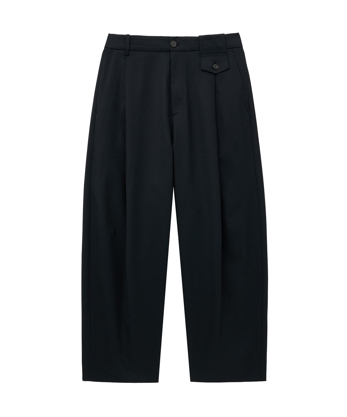 언지미크(UNGIMMICK) PLEATED WIDE WOOL PANTS (BLACK)