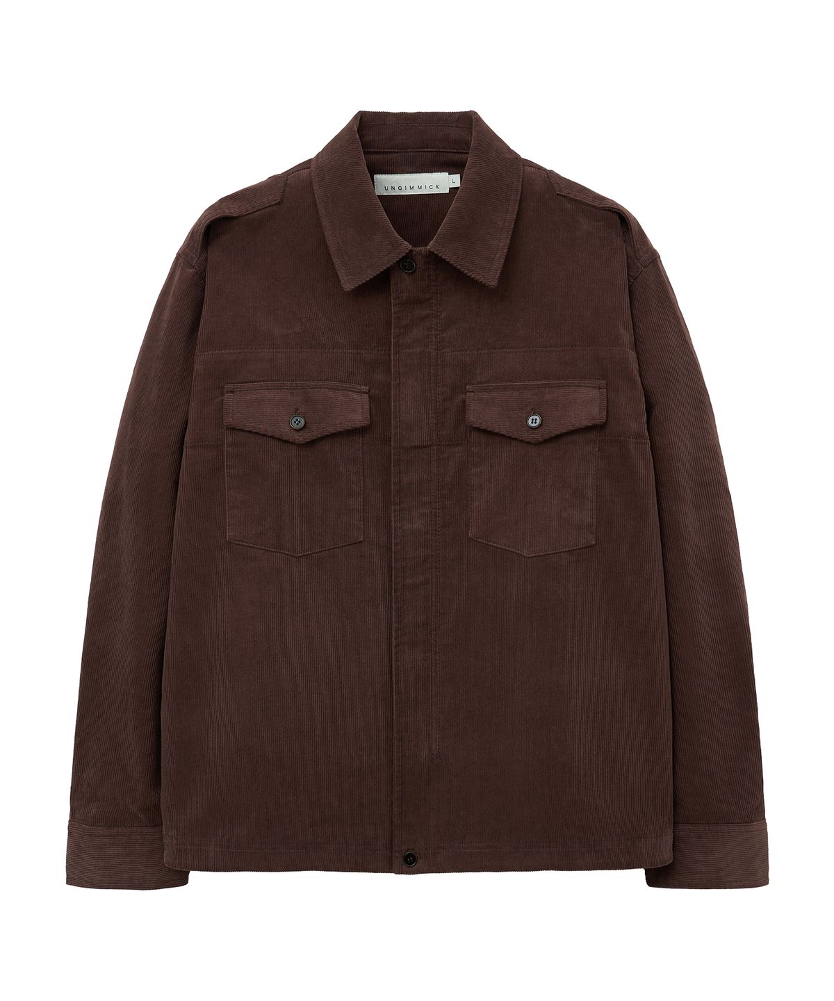 언지미크(UNGIMMICK) EPAULETTE CORDUROY SHIRT JACKET (BURGUNDY)