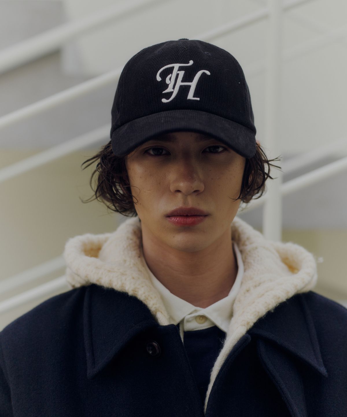 트래픽하모니(TRAFFIC HARMONY) CORDUROY TH LOGO DEEP-FIT BALLCAP_BLACK