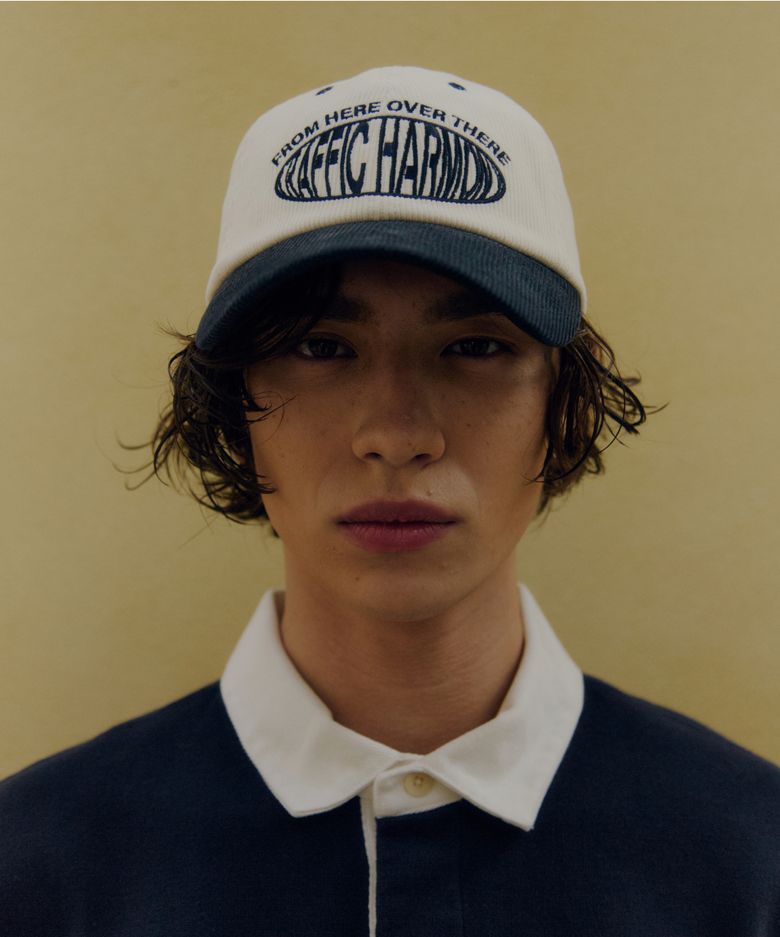 CORDUROY ROUND LOGO DEEP-FIT BALLCAP_NAVY
