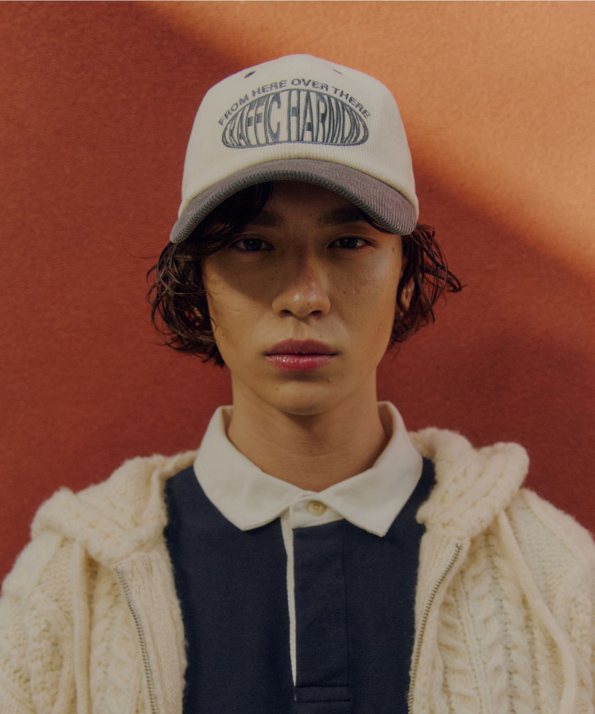 트래픽하모니(TRAFFIC HARMONY) CORDUROY ROUND LOGO DEEP-FIT BALLCAP_GREY