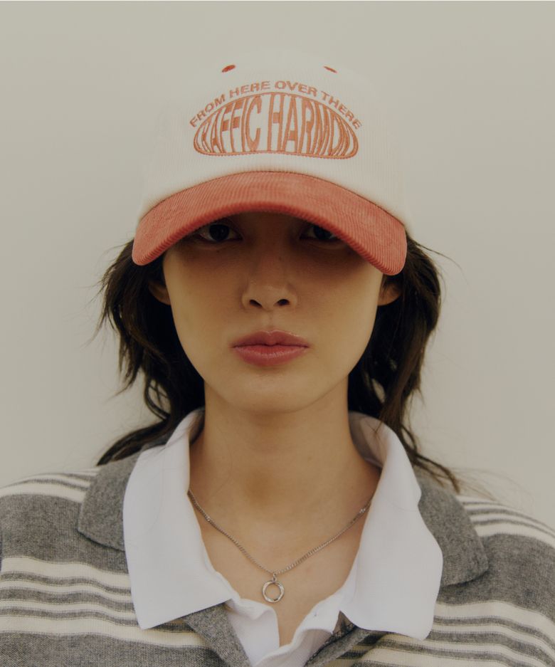 CORDUROY ROUND LOGO DEEP-FIT BALLCAP_ORANGE