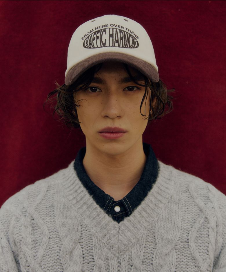CORDUROY ROUND LOGO DEEP-FIT BALLCAP_BROWN
