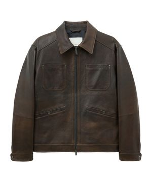 NAPPA LEATHER JACKET (BROWN / LAMBSKIN)