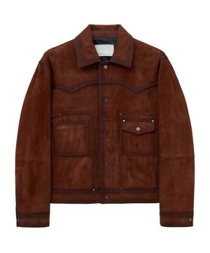 OIL BRUSHED WESTERN SUEDE JACKET (TAN BROWN / GOATSKIN)