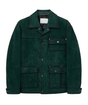HUNTER SUEDE FIELD JACKET (DEEP GREEN / GOATSKIN)