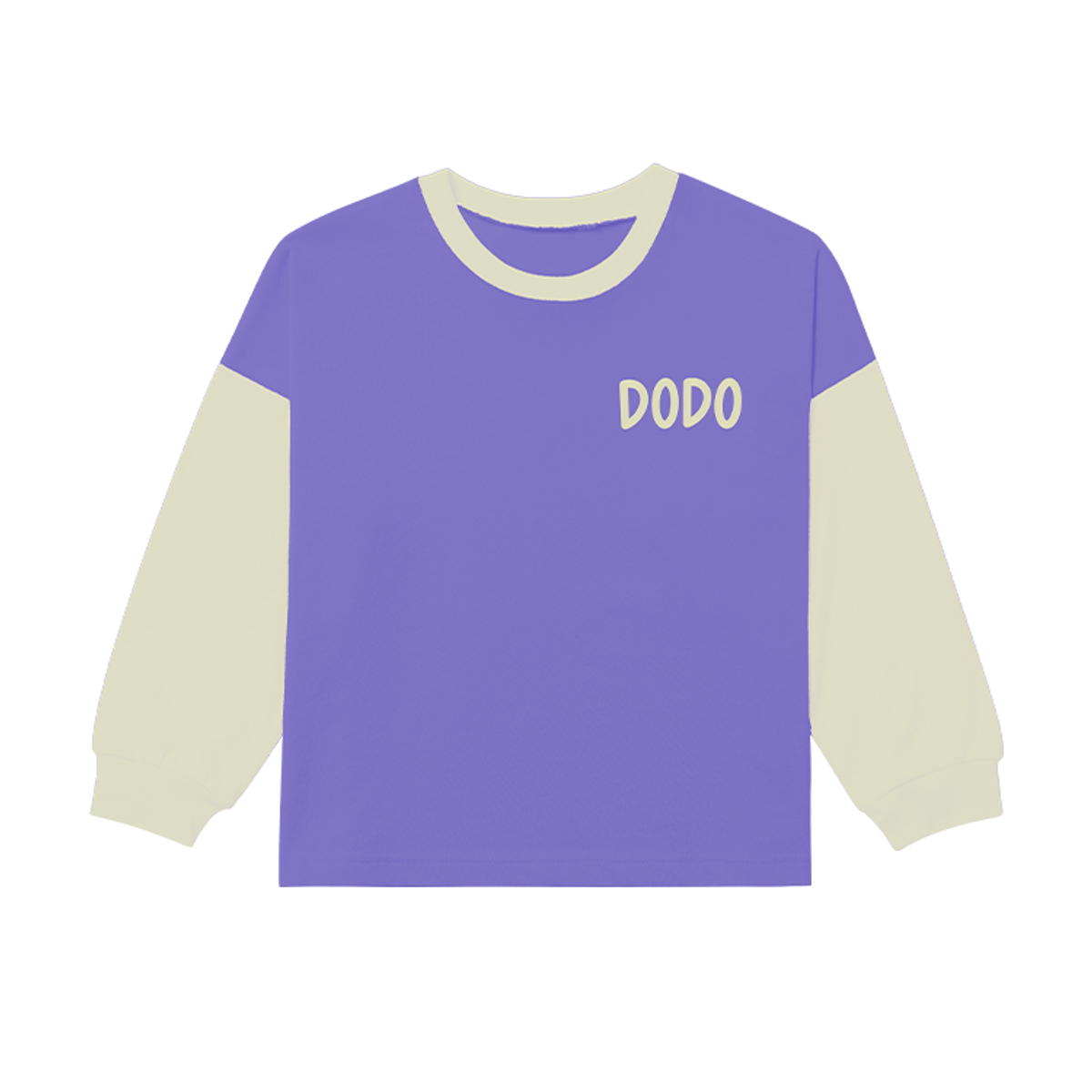 라메종드도도(LA MAISON DE DODO) DODO BASIC Oversized T Shirt (Lavender/Lemon Yellow)_긴팔티셔츠