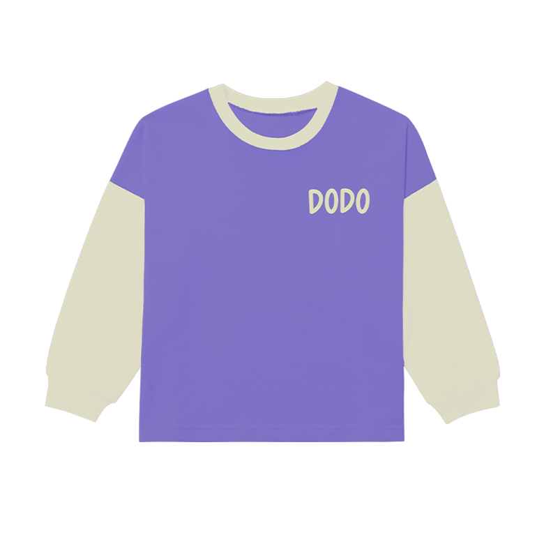 DODO BASIC Oversized T Shirt (Lavender/Lemon Yellow)_긴팔티셔츠
