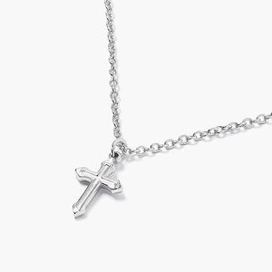 라인크로스 팬던트 체인목걸이 (C2503-AN885_SV)