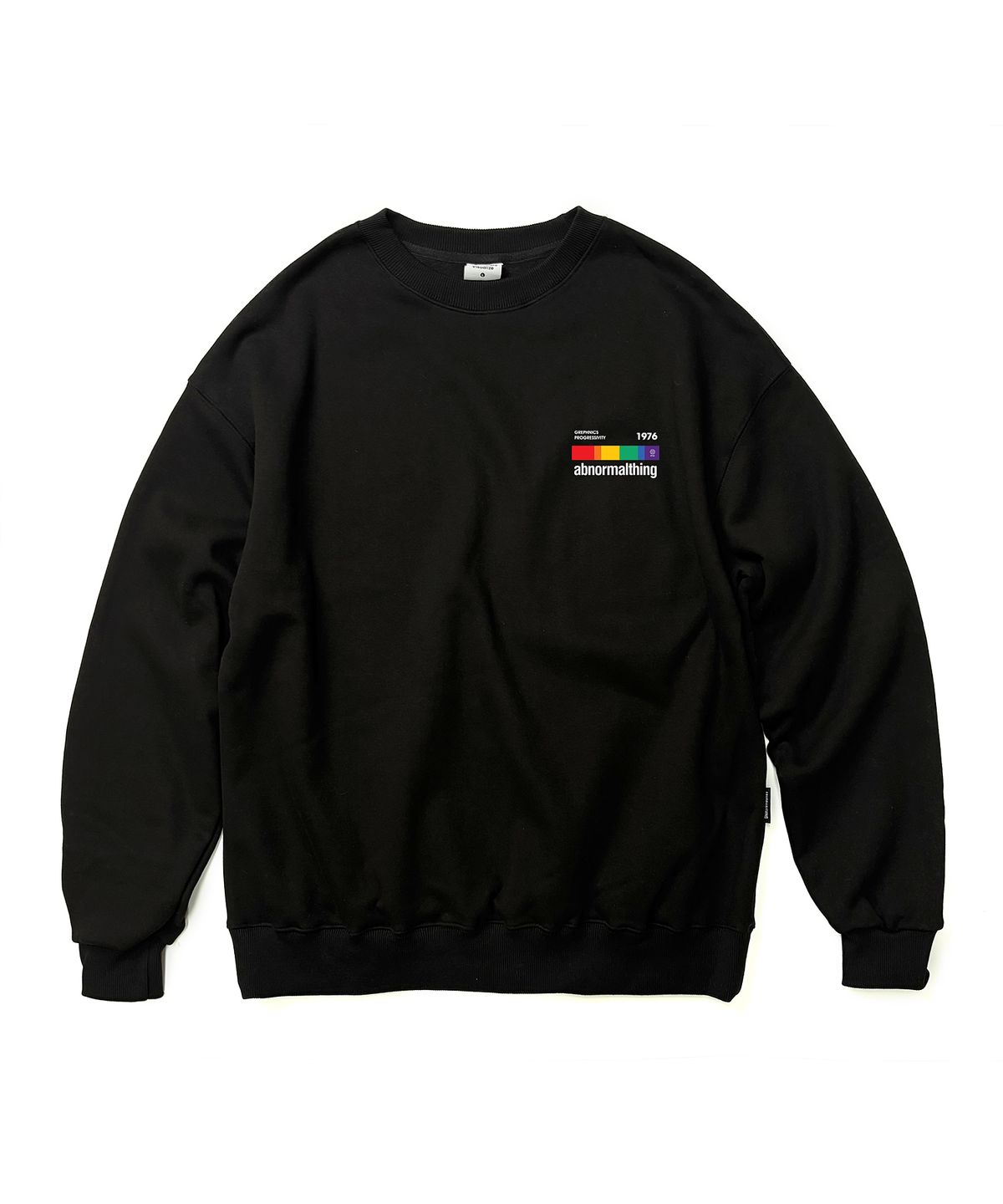 앱놀머씽(ABNORMALTHING) RB 루즈핏 크루넥 블랙 (RB CREWNECK BLACK)