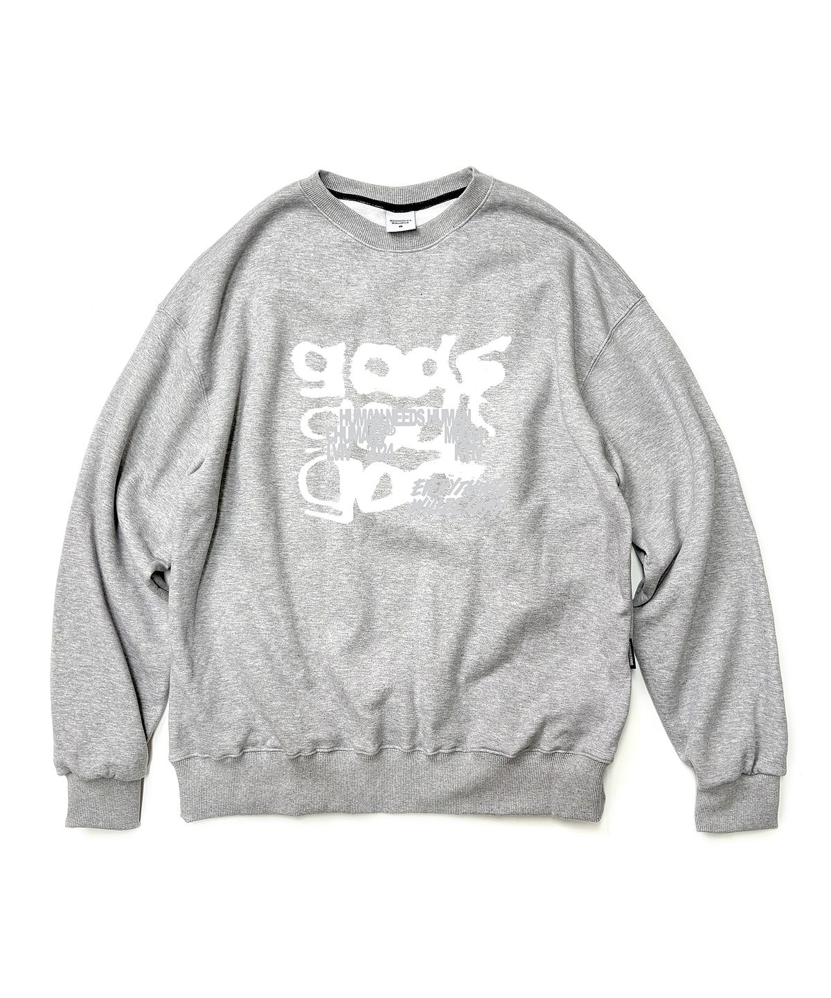 앱놀머씽(ABNORMALTHING) 휴먼 루즈핏 크루넥 그레이 (HUMAN CREWNECK GREY)