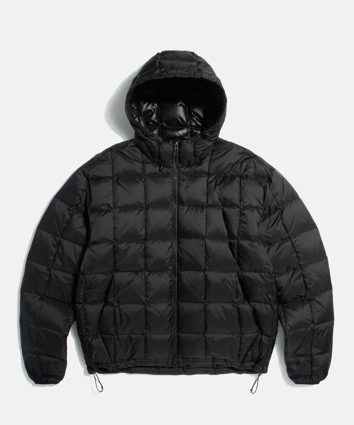 에스피오나지(ESPIONAGE) Hooded Light Down Jacket Black