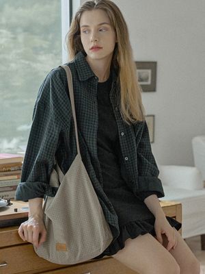 Dot Pattern Eco Bag - BEIGE