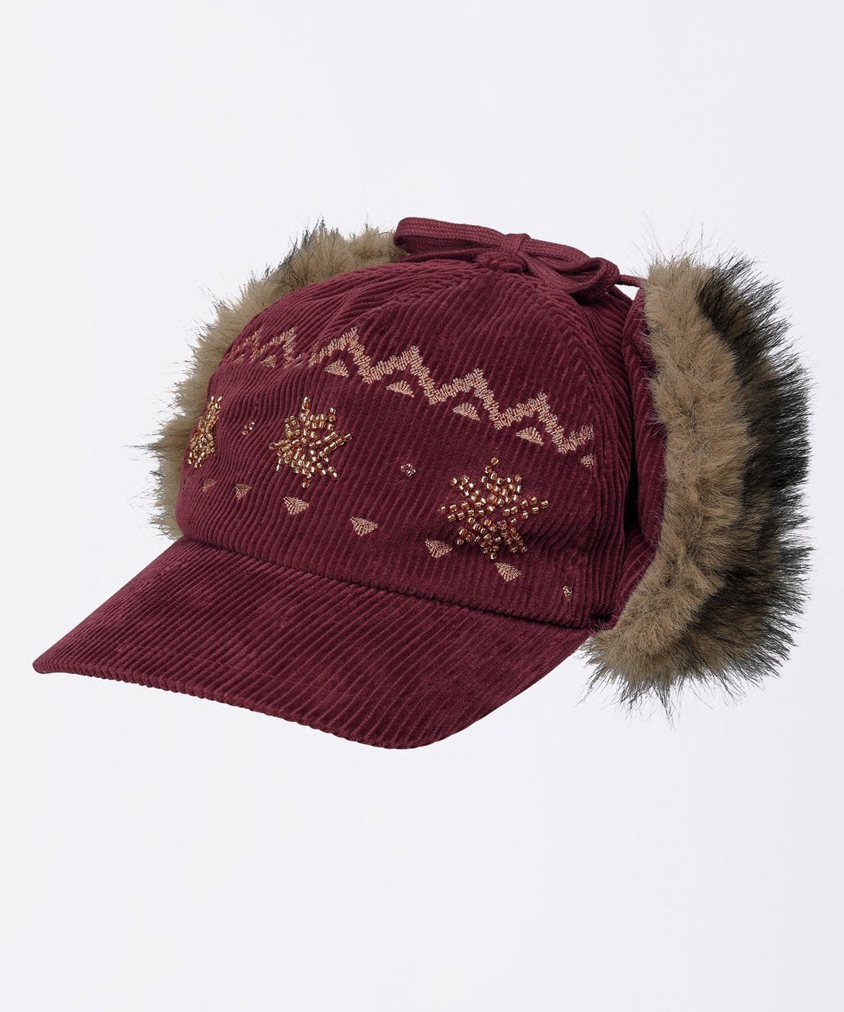 스컬프터(SCULPTOR) Nordic Corduroy Earflap Cap Burgundy