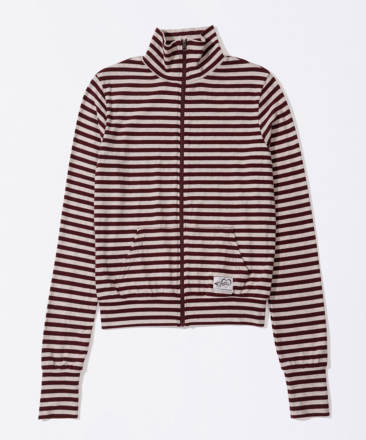 스컬프터(SCULPTOR) Light Weight Striped Jersey Burgundy