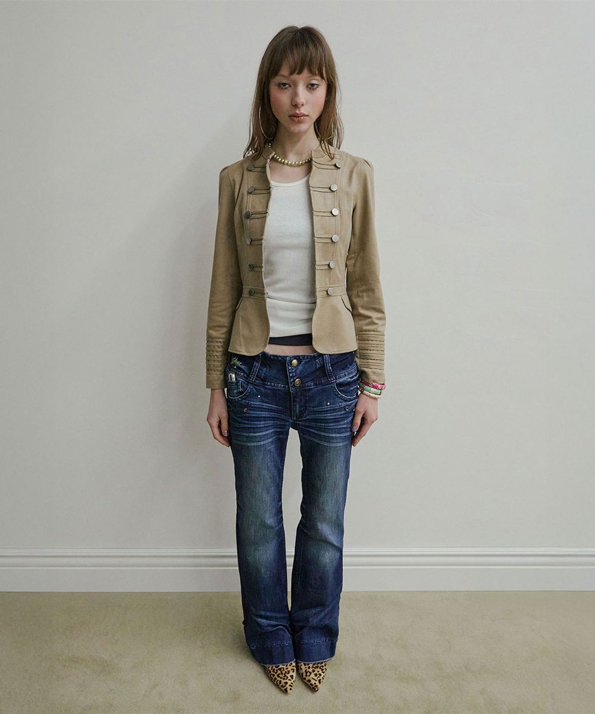 스컬프터(SCULPTOR) Brass Napoleon Jacket Beige