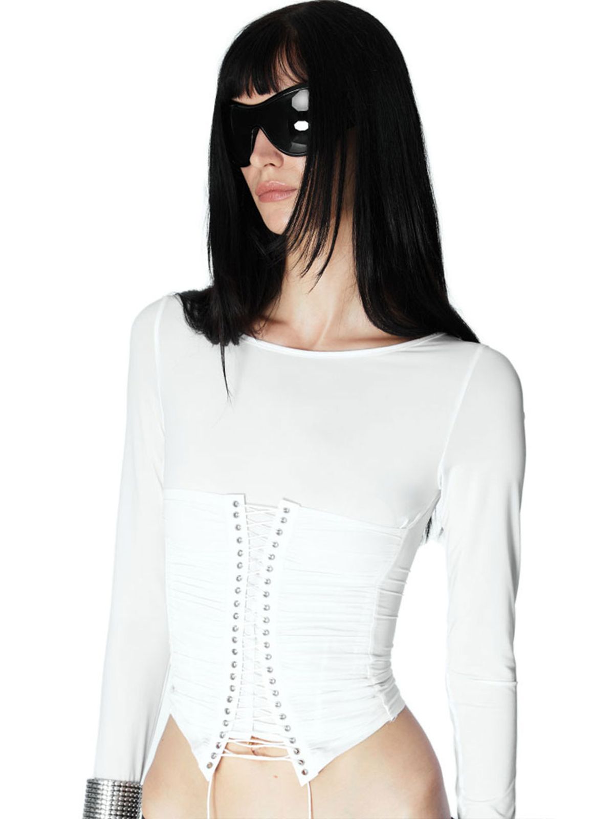 2000아카이브스(2000ARCHIVES) XENA CORSET TOP (WHITE)