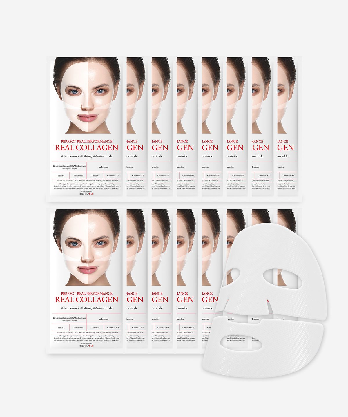 더마픽스(DERMAFIX) 퍼펙트 리얼 퍼포먼스 리얼콜라겐 마스크 16매입