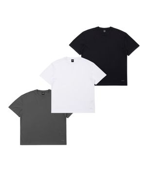 [2팩] 베이직 스포츠 오버핏 숏슬리브 (3color)