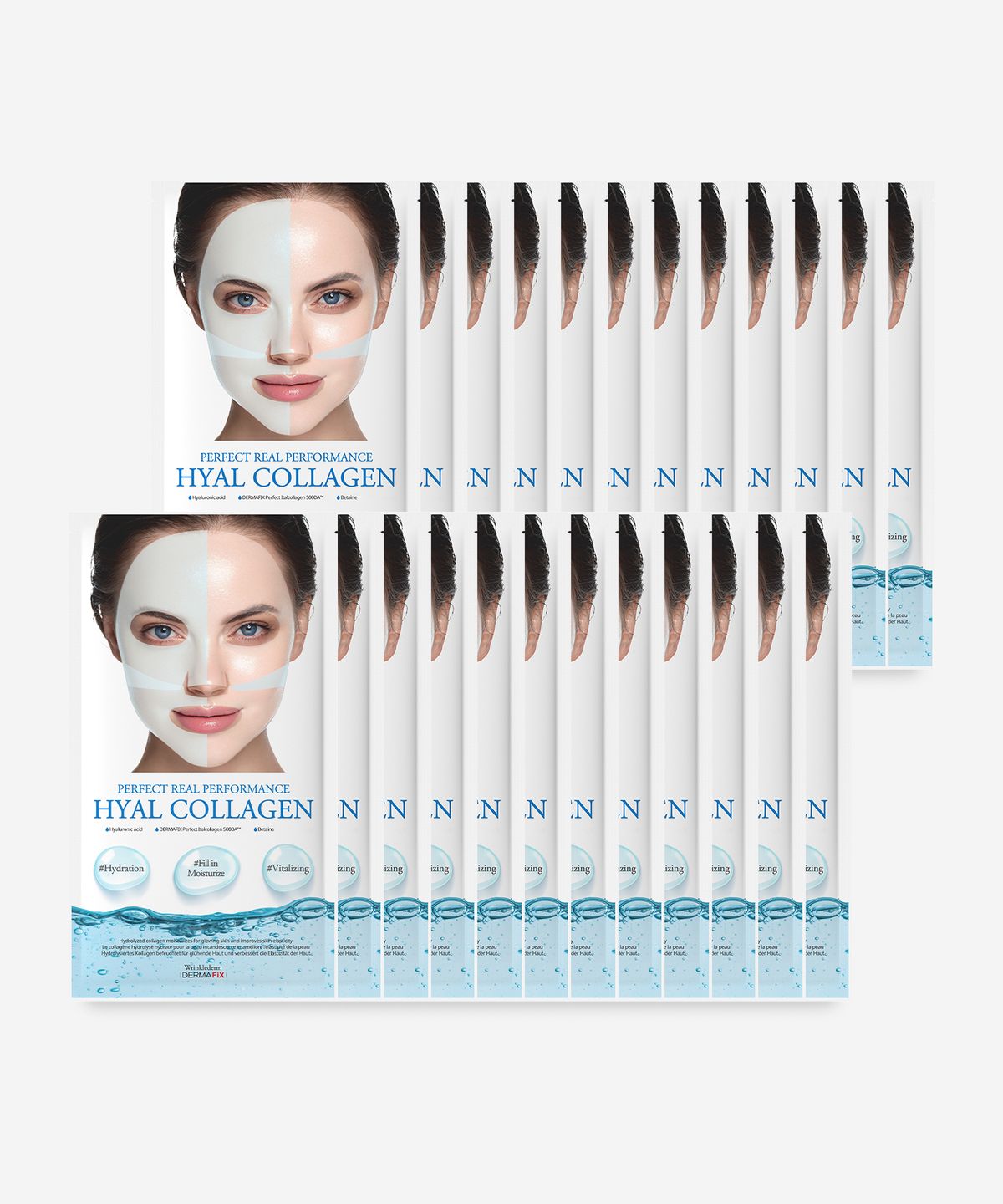 더마픽스(DERMAFIX) 퍼펙트 리얼 퍼포먼스 히알콜라겐 마스크 24매입