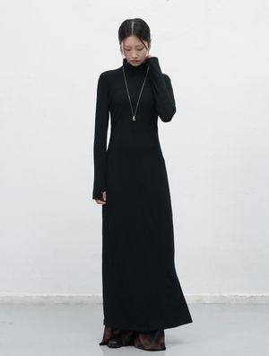 핏티드 골지 셔링 원피스 [BLACK] / WBE3L15506