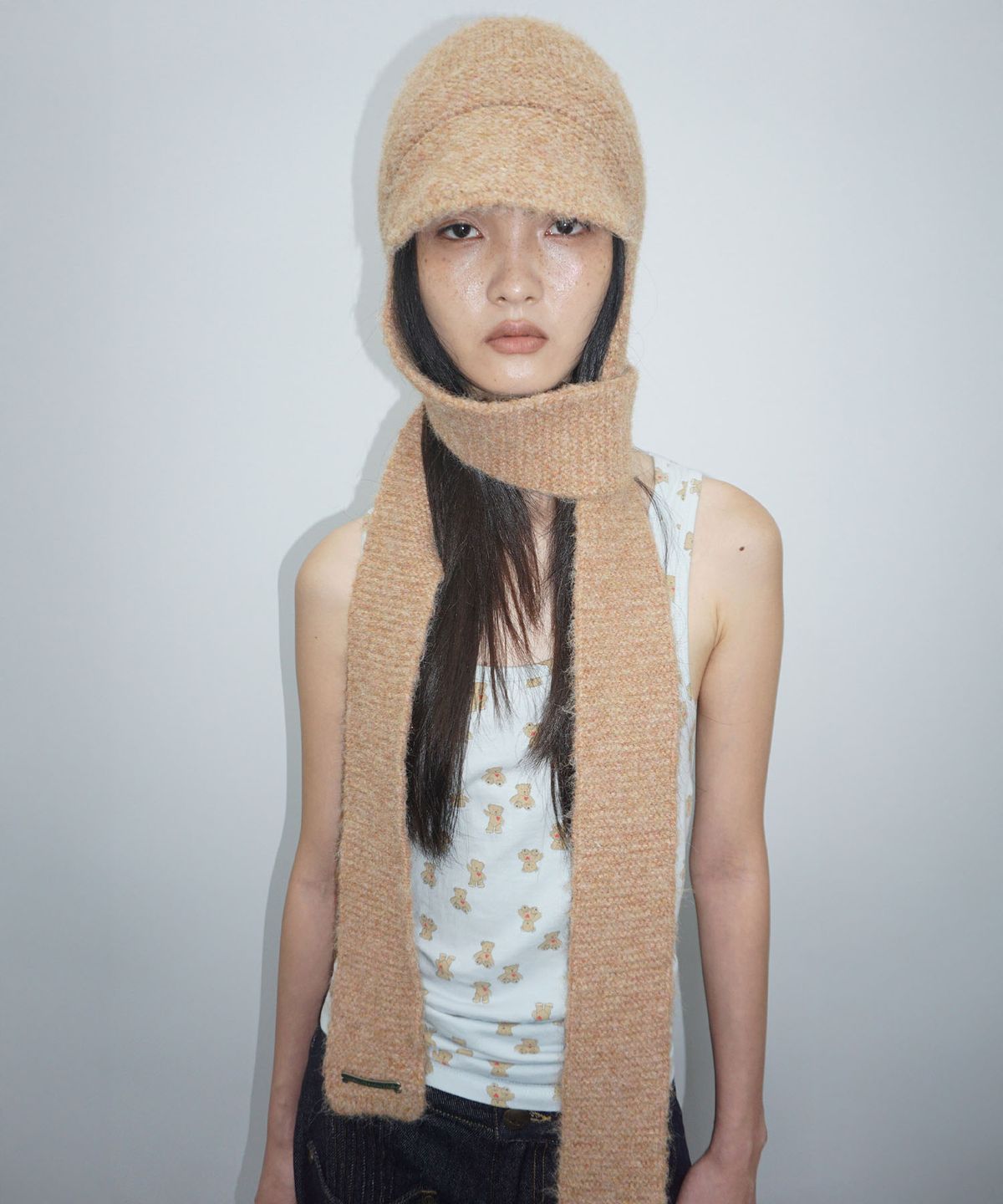 스컬프터(SCULPTOR) Flap Tail Beanie Cinnamon