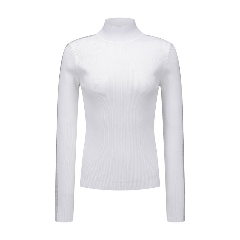 WOMEN FA MOCK NECK SWEATER_WH