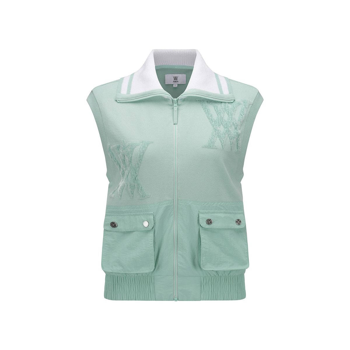 어뉴골프(ANEW GOLF) WOMEN FA LOGO POINT KNIT VEST_MT
