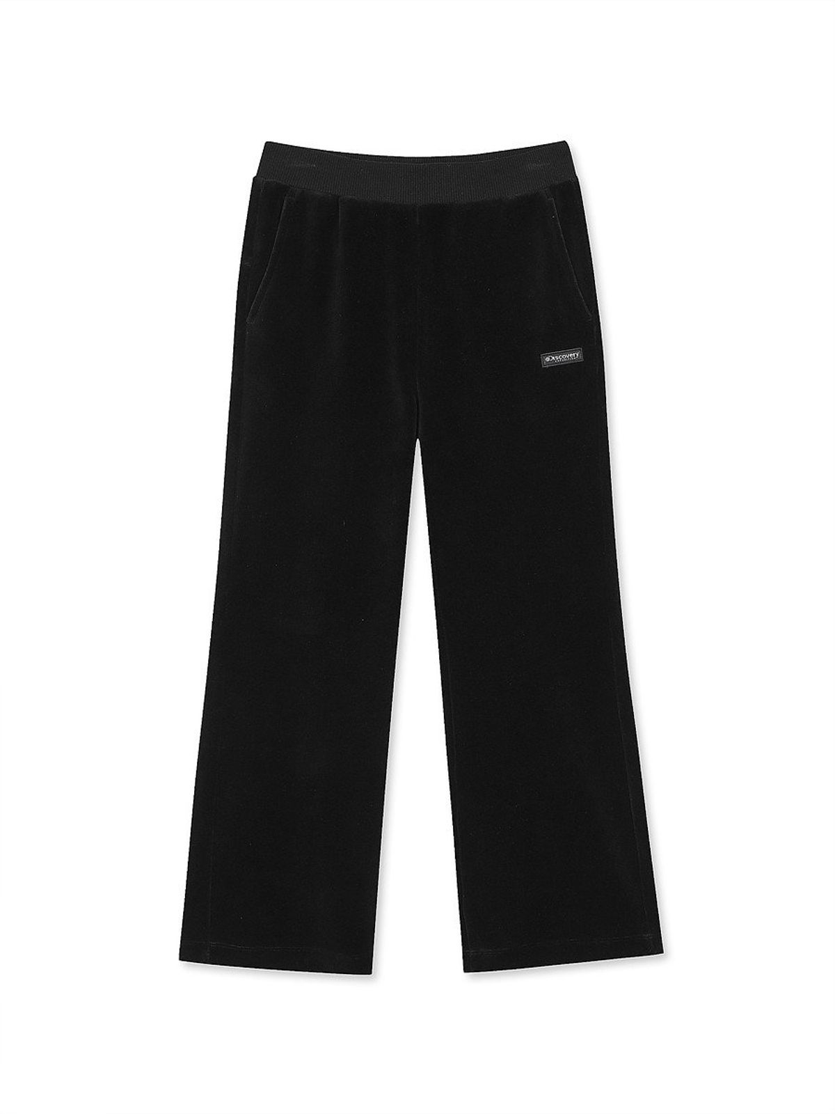 디스커버리 키즈(DISCOVERY KIDS) 여아 벨로아 세미와이드 팬츠 (BLACK)